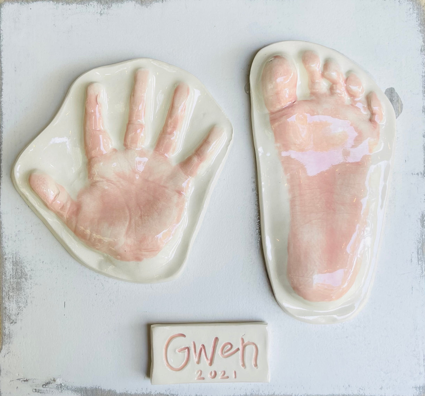 Hand and Foot on Wood